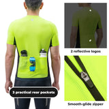 Heren fietsshirt met korte mouwen en reflecterende details