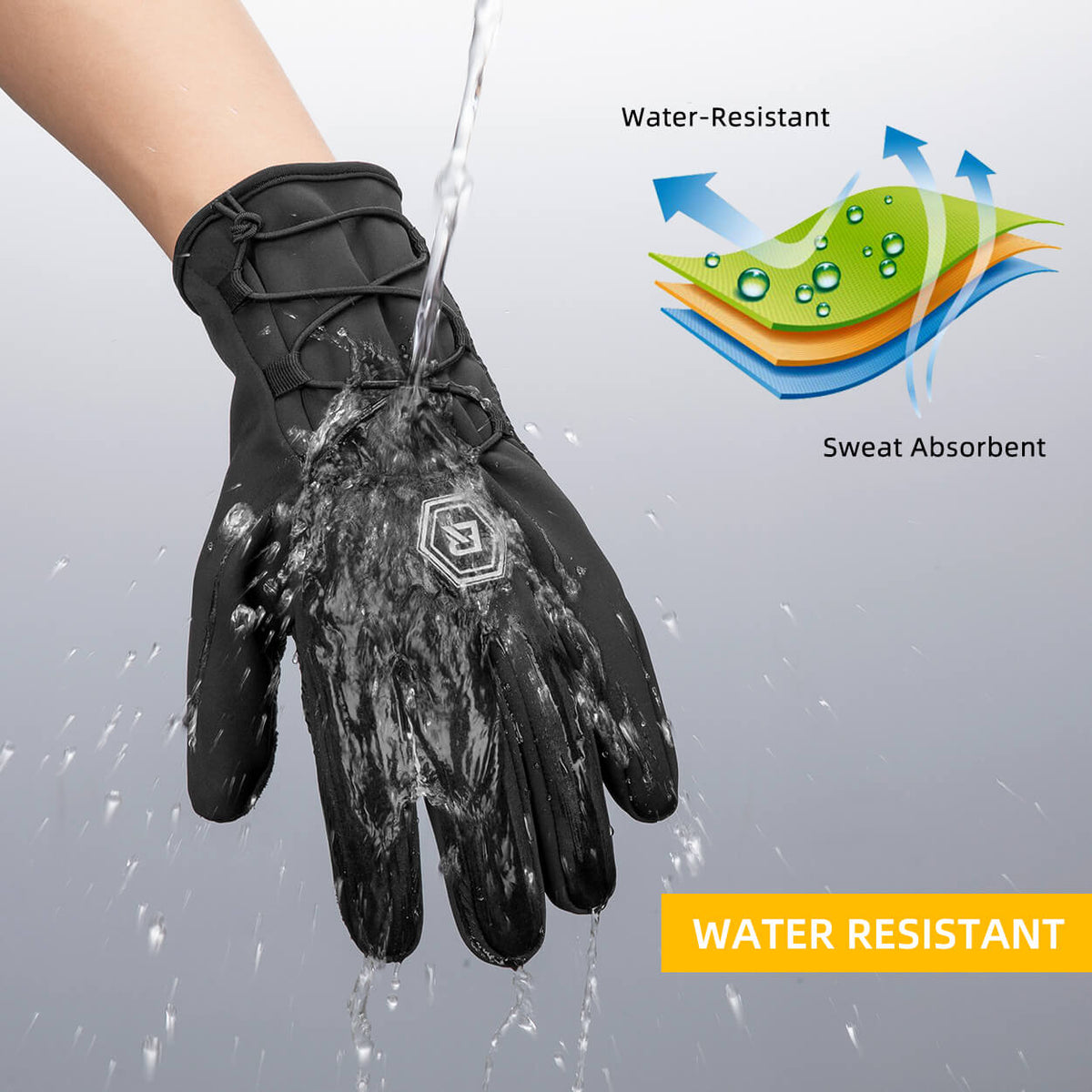 Thermische winter fietshandschoenen voor heren