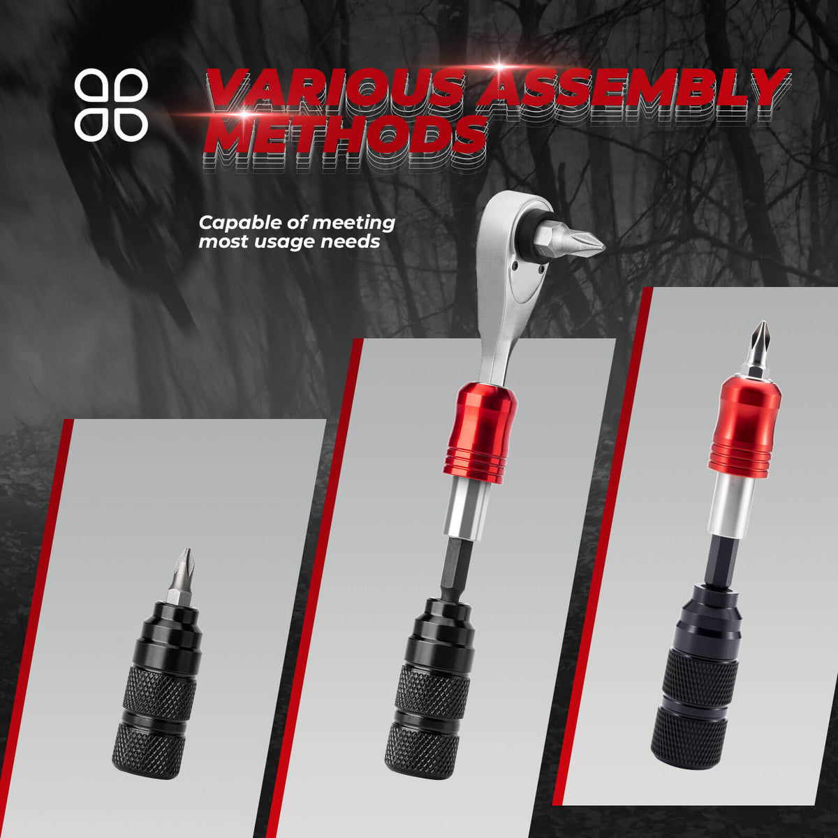 ROCKBROS mini ratchet sleutel met 10 bits en magnetische bandensleutel