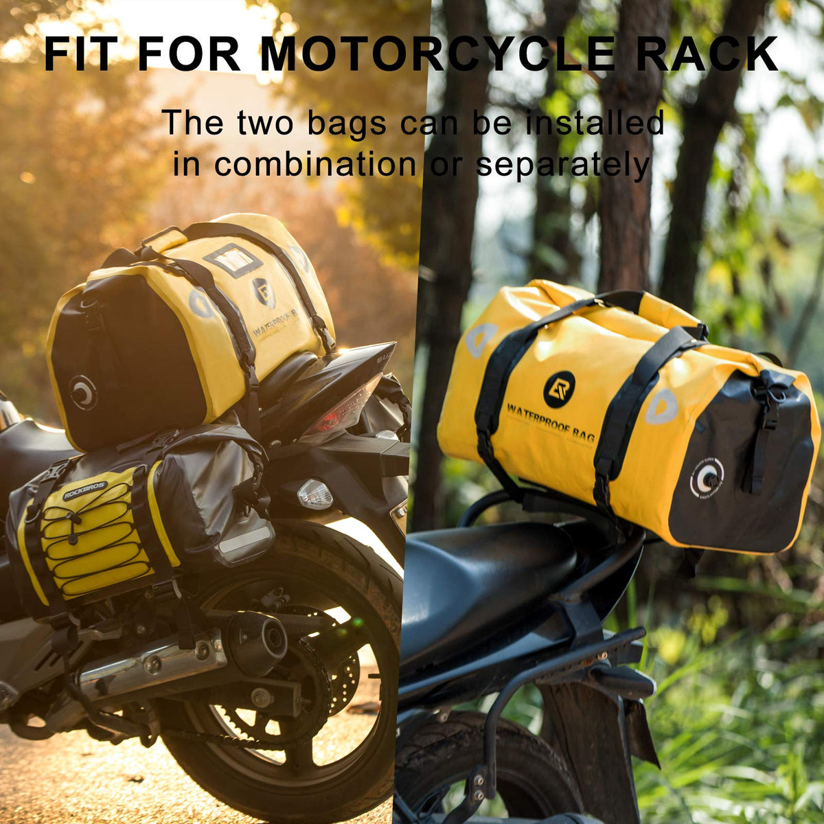 waterafstotende dubbele motortassenset 55 + 62 L