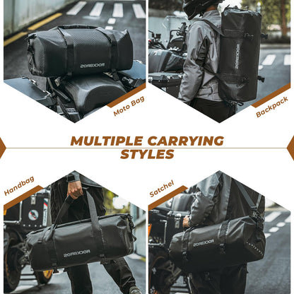 ROCKBROS Motorcycle Tail Bag 100% Waterproof Motorcycle Travel Luggage Bag #Size_30L