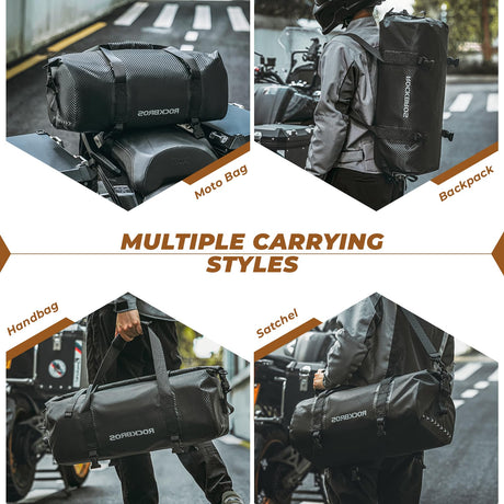 ROCKBROS Motorcycle Tail Bag 100% Waterproof Motorcycle Travel Luggage Bag #Size_40L