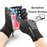 Windwerende fleece winterhandschoenen met touchscreen