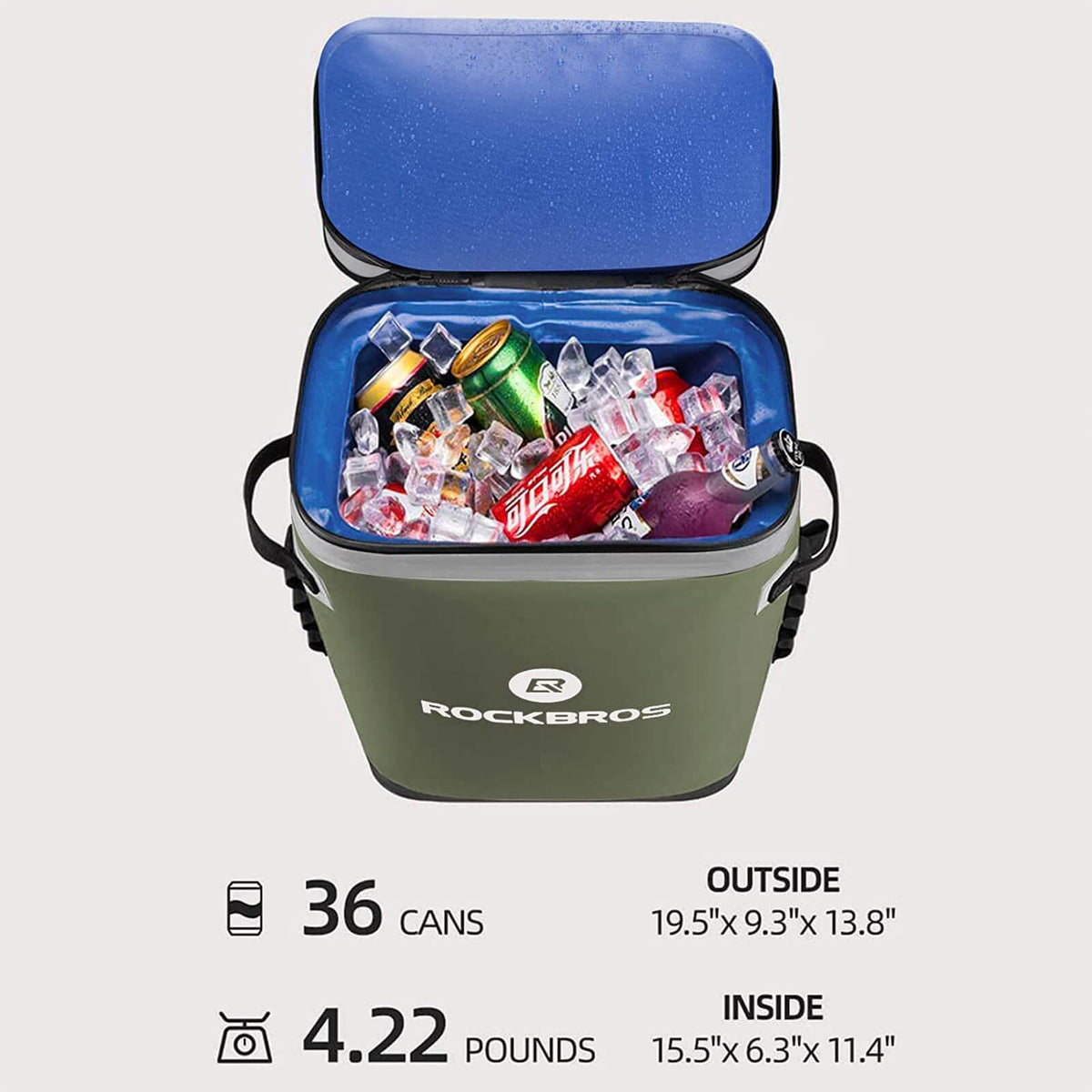 Waterbestendige geïsoleerde koelrugzak 20 L