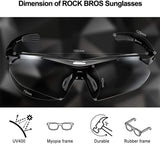 ROCKBROS fotochromische sportbril met verwisselbare band#kleur_rood