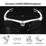 ROCKBROS fotochromische sportbril met verwisselbare band#kleur_wit