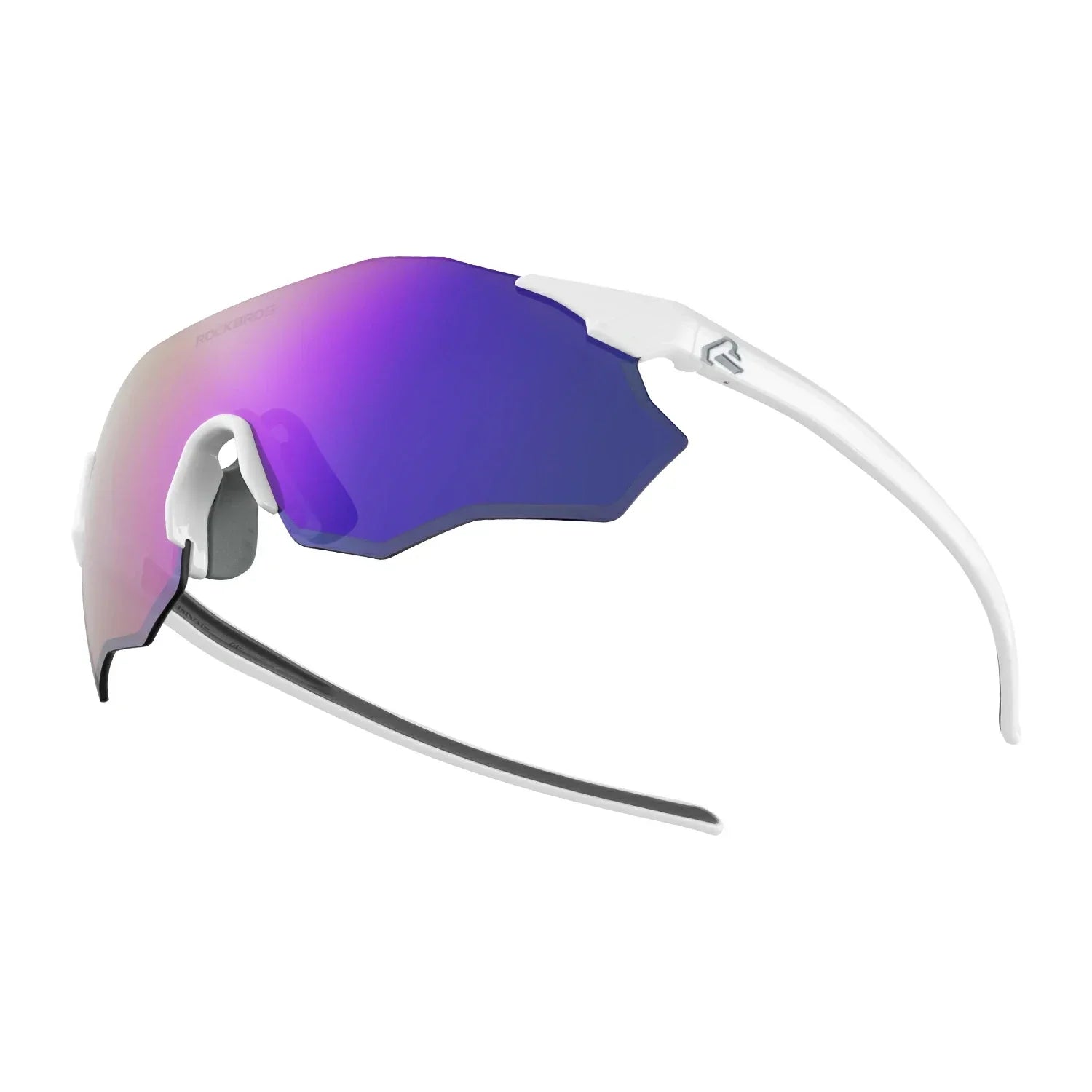ROCKBROS photochromic or polarised cycling sunglasses SP359, UV400 protection sports eyewear for men and women. #Color_Purple/Polarized