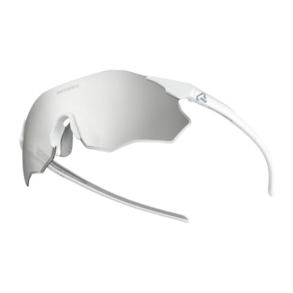 ROCKBROS photochromic or polarised cycling sunglasses SP359, UV400 protection sports eyewear for men and women. #Color_Silver/Photochromic