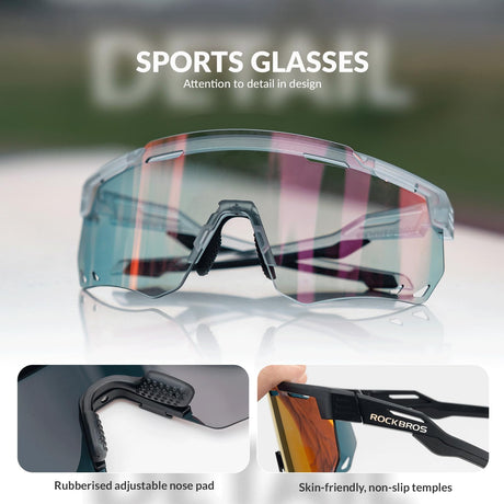 Fotochromische sportbril met TR90-montuur