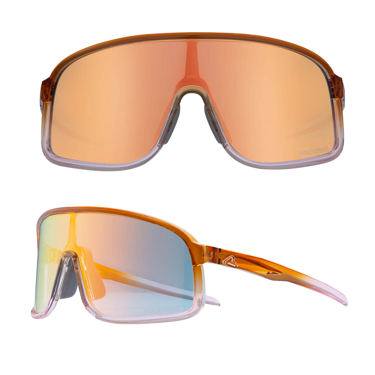 ROCKBROS fotochromische fietsbril uv400 met licht tr90 montuur unisex#kleur_mintgroen