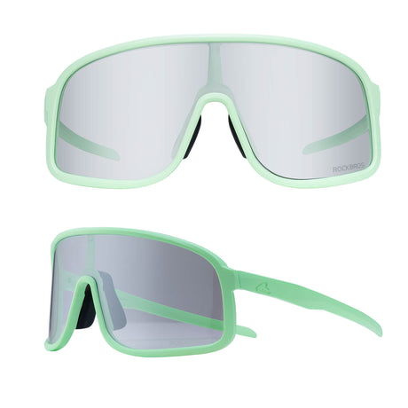 ROCKBROS fotochromische fietsbril uv400 met licht tr90 montuur unisex#kleur_mintgroen