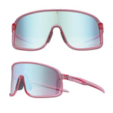 ROCKBROS fotochromische fietsbril uv400 met licht tr90 montuur unisex#kleur_roze