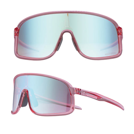 ROCKBROS fotochromische fietsbril uv400 met licht tr90 montuur unisex#kleur_roze