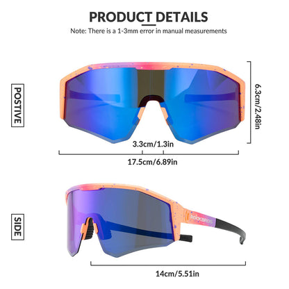 ROCKBROS Polarized Sports Glasses Adjustable Temple TAC Lenses + TR90 #Color_Pink