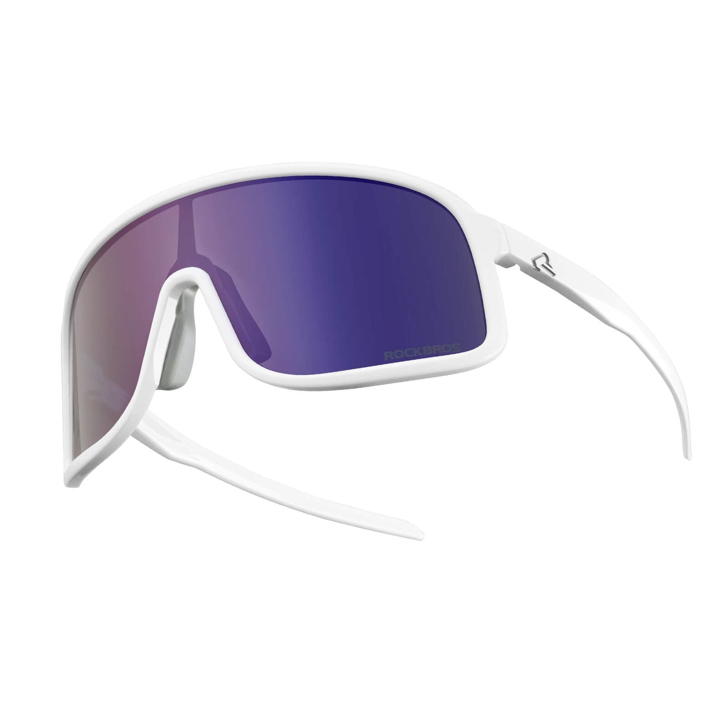 ROCKBROS gepolariseerde fietsbril uv400 met licht tr90 montuur unisex#kleur_helder_wit
