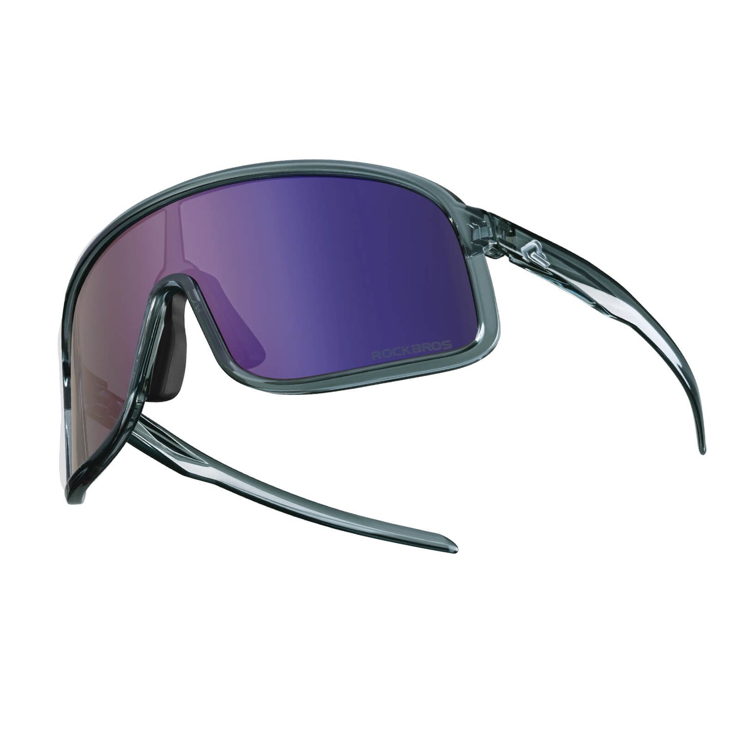 ROCKBROS gepolariseerde fietsbril uv400 met licht tr90 montuur unisex#kleur_bosgrijs