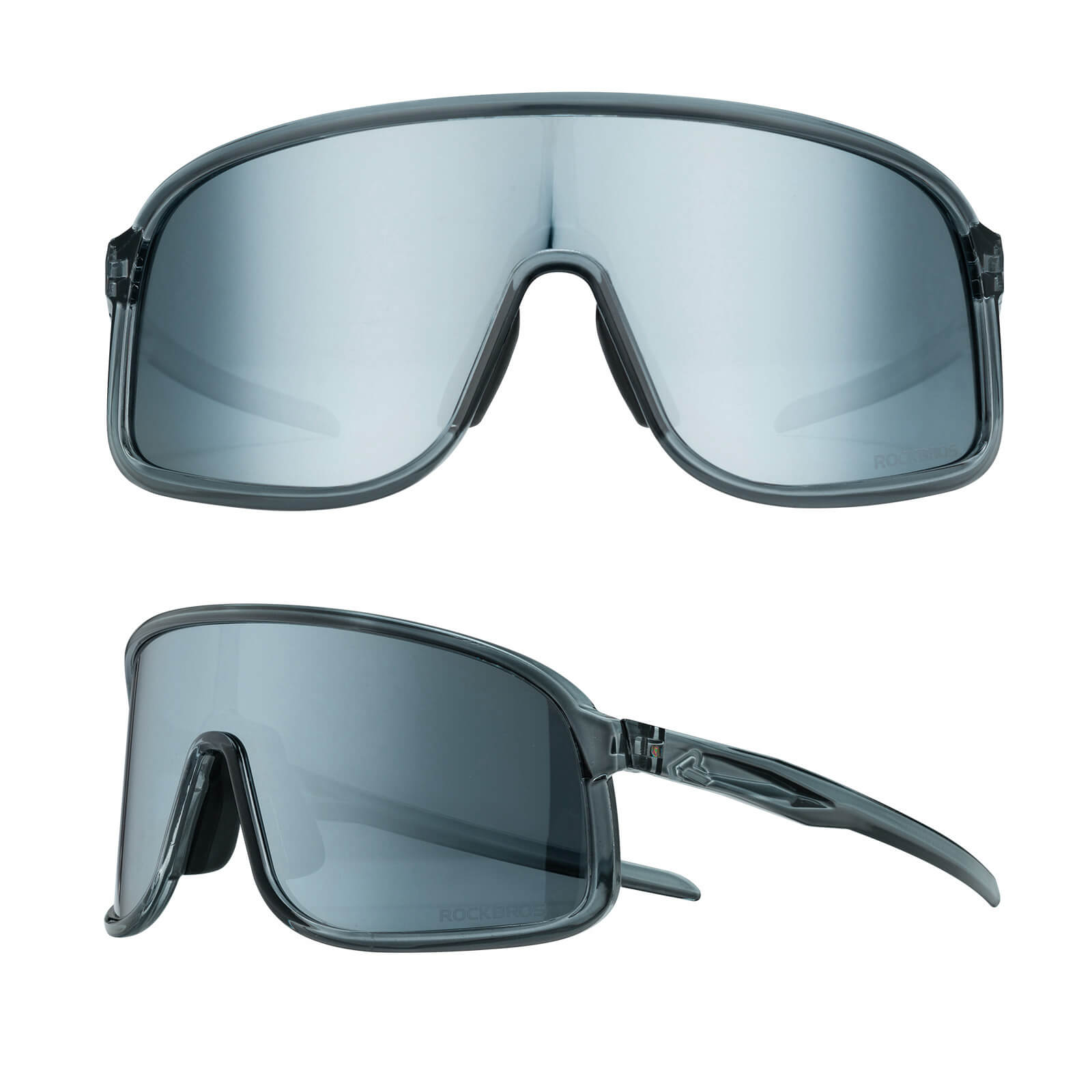ROCKBROS gepolariseerde fietsbril uv400 met licht tr90 montuur unisex#kleur_leigroen