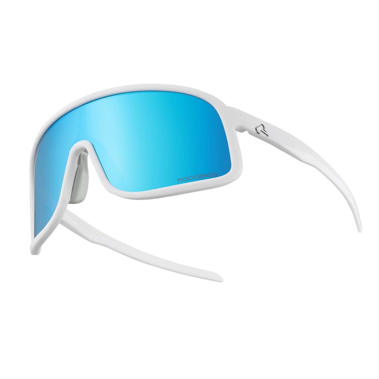ROCKBROS gepolariseerde fietsbril uv400 met licht tr90 montuur unisex#kleur_wit