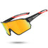 ROCKBROS gepolariseerde sportbril uv400 met tr90 frame#kleur_zwart rood