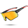 ROCKBROS gepolariseerde sportbril uv400 met tr90 frame#kleur_zwart rood