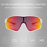 ROCKBROS gepolariseerde sportbril uv400 met tr90 frame#kleur_wit rood