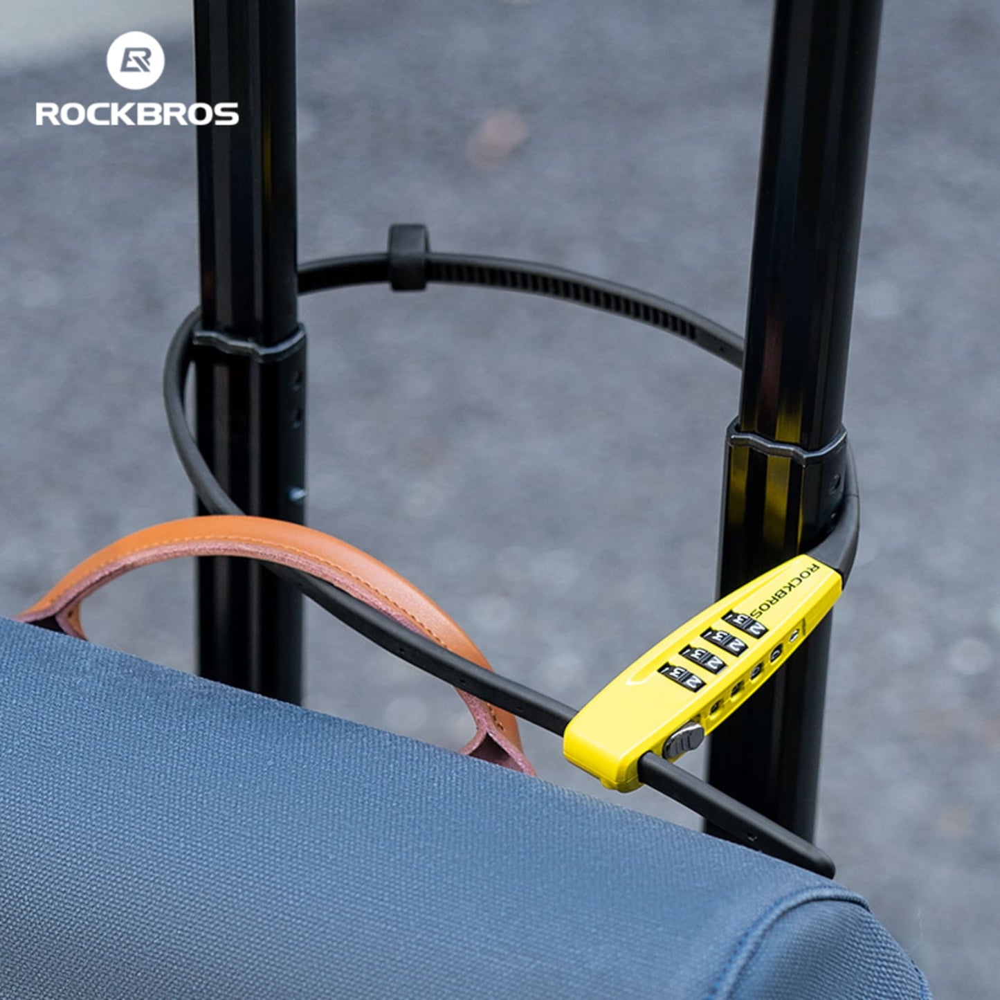ROCKBROS draagbaar kabelbinder wachtwoordslot – ultralight antidiefstalbeveiliging