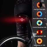 ROCKBROS q1 smart achterlicht waterproof led remlicht 7 lichtkleuren