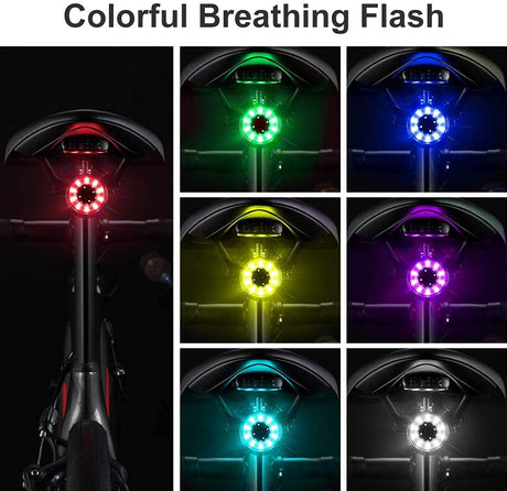 ROCKBROS q1 smart achterlicht waterproof led remlicht 7 lichtkleuren