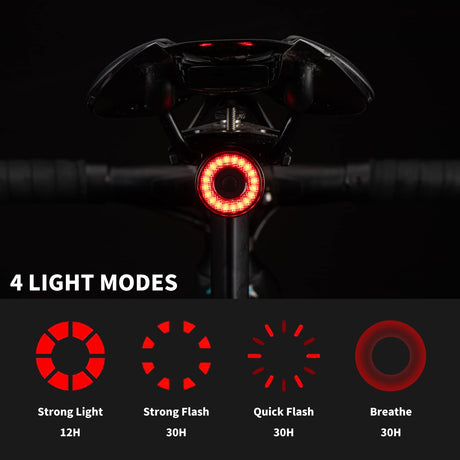 ROCKBROS q3 smart achterlicht ipx6 led remlicht usb oplaadbaar