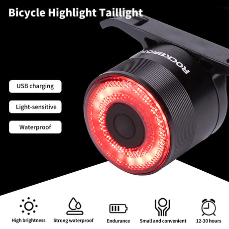 Fietslichtset met 1600 lm voorlicht en remsensor-achterlicht