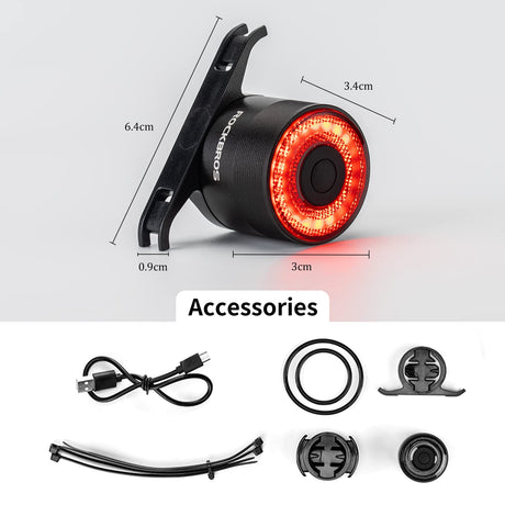 Fietslichtset met 1600 lm voorlicht en remsensor-achterlicht