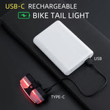 ROCKBROS achterlicht usb oplaadbaar remsensor 5 standen