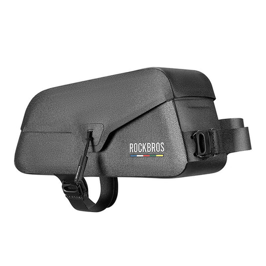 rockbros road-to-sky magnetic top-tube frame bag, 100 % waterproof, expandable 0.6–0.9 l, secured to carbon frame