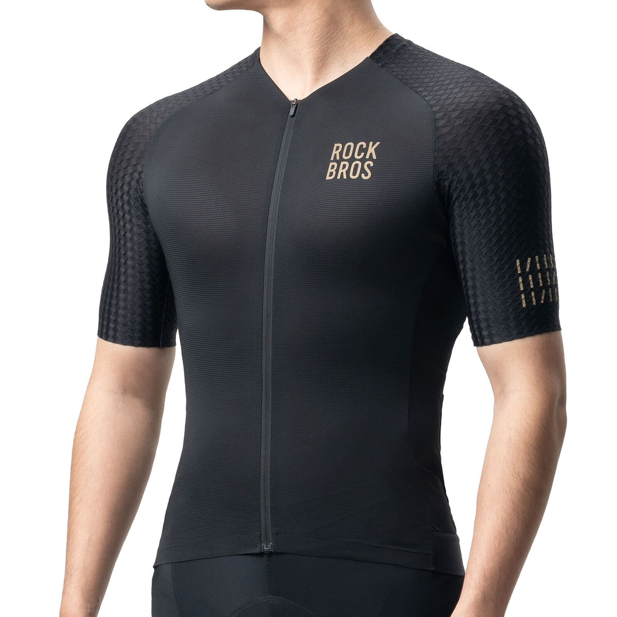 ROCKBROS heren short-sleeve fietsshirt diamond pattern#zwart