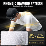 ROCKBROS heren short-sleeve fietsshirt diamond pattern#wit
