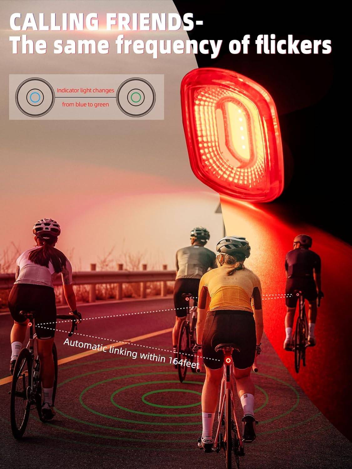 ROCKBROS smart achterlicht remsensor waterproof usb oplaadbaar