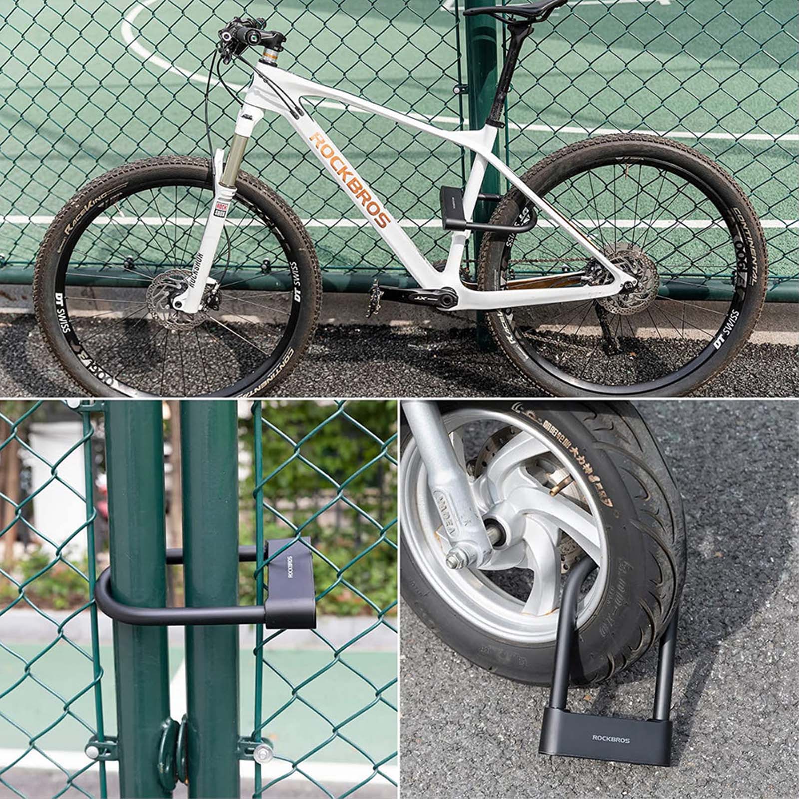 ROCKBROS smart fiets u-slot waterdicht met vingerafdruk en app-bediening