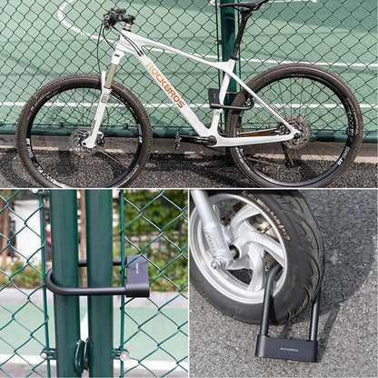 ROCKBROS smart fiets u-slot waterdicht met vingerafdruk en app-bediening