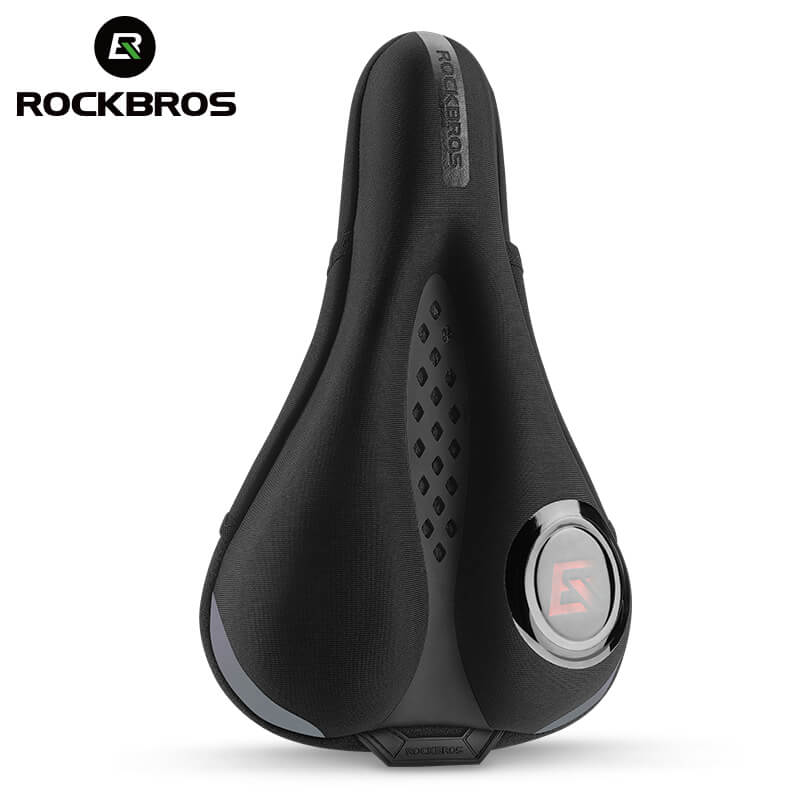 ​ROCKBROS Soft Bike Saddle Cover with LED Rear Light – Comfort & Safety Combo #Style_No Light