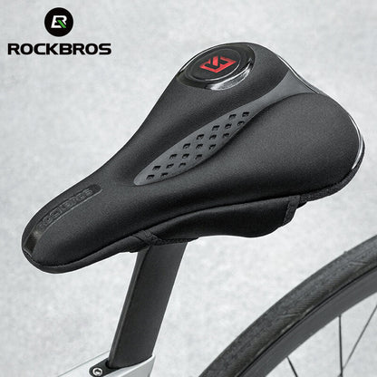 ​ROCKBROS Soft Bike Saddle Cover with LED Rear Light – Comfort & Safety Combo