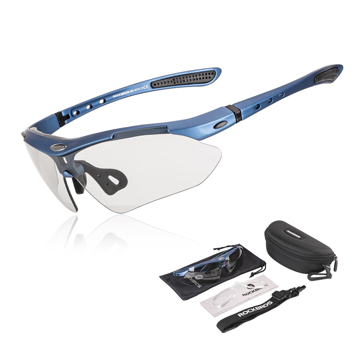 ROCKBROS fotochromische sportbril met hoofdband#stijl_blauw fotochromisch lenzen