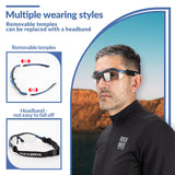 ROCKBROS fotochromische sportbril met hoofdband#stijl_blauw fotochromisch lenzen