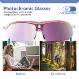 ROCKBROS fotochromische sportbril met hoofdband#stijl_roze fotochromisch lenzen