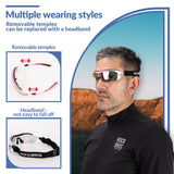 ROCKBROS fotochromische sportbril met hoofdband#stijl_roze fotochromisch lenzen