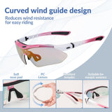ROCKBROS fotochromische sportbril met hoofdband#stijl_roze fotochromisch lenzen