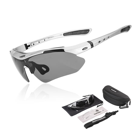 ROCKBROS fotochromische sportbril met hoofdband#stijl_zilver gepolariseerd lenzen