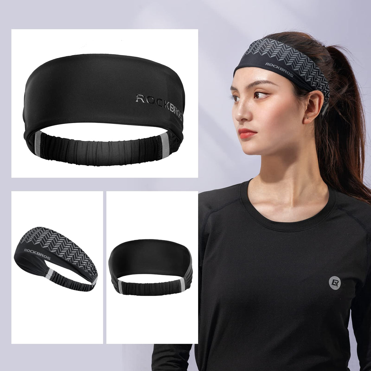Elastische sporthoofdband met zweetabsorptie
