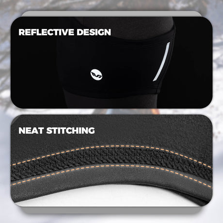 ROCKBROS TVI cycling headbands, windproof winter thermal ear warmer, ideal for cold-weather cycling and outdoor sports.