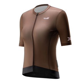ROCKBROS tvi dames fietsshirt ademend korte mouw brown#asian_size_xs_(eu_size_xxs)