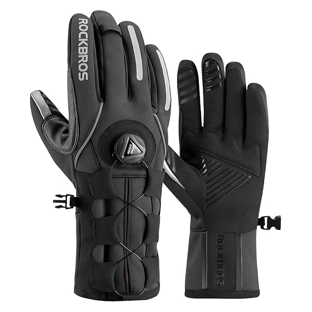 Thermische winterhandschoenen met verstelknop
